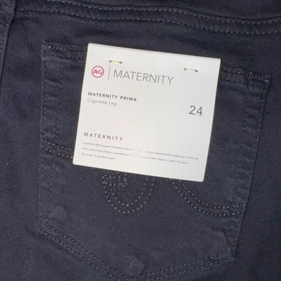AG MATERNITY PRIMA Cigarette Leg Black Size 24 - Picture 8 of 11